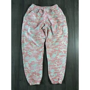 Kylie Jenner Shop Pink Camo Sweatpants Joggers Womens Large Calabasas USA Made